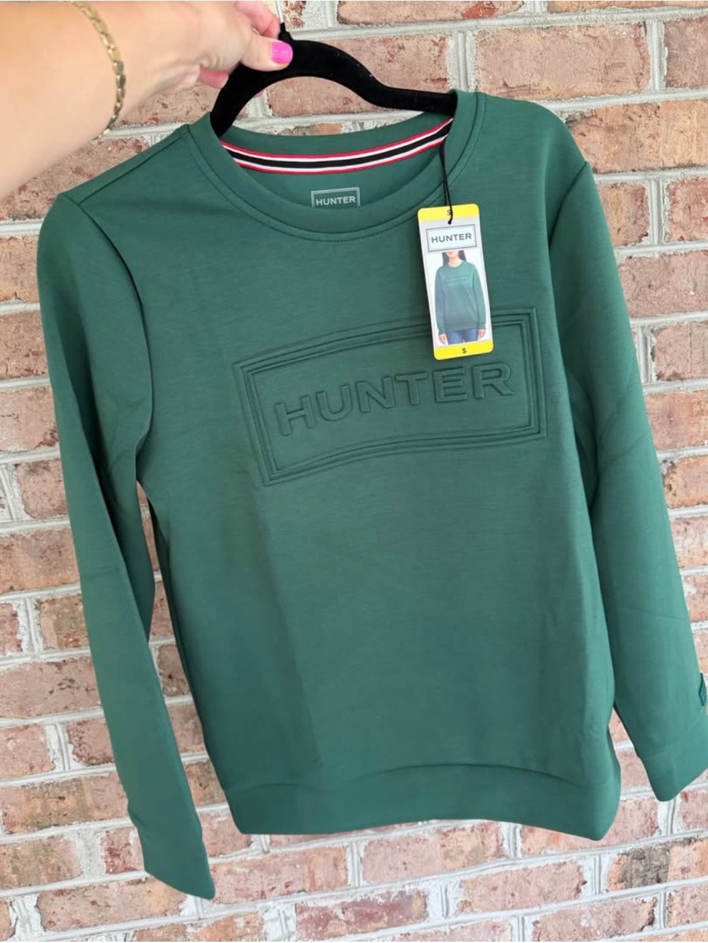 HUNTER - Embossed Logo Crewneck Sweatshirt